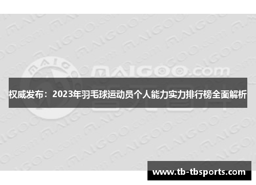 权威发布：2023年羽毛球运动员个人能力实力排行榜全面解析